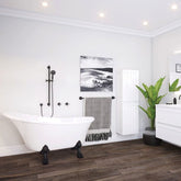 Clawfoot Freestanding Acrylic Bath, Matte Black Feet